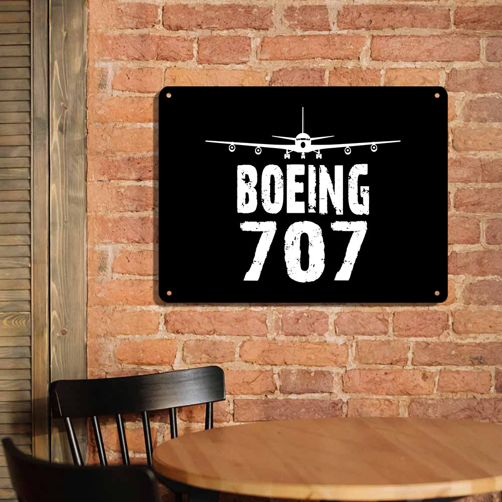 Boeing 707 & Plane Printed Metal Sign