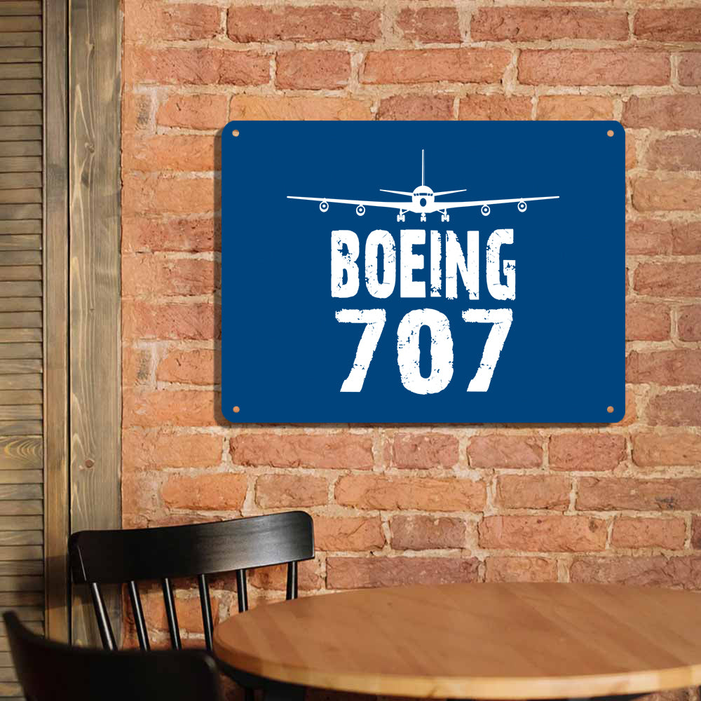 Boeing 707 & Plane Printed Metal Sign