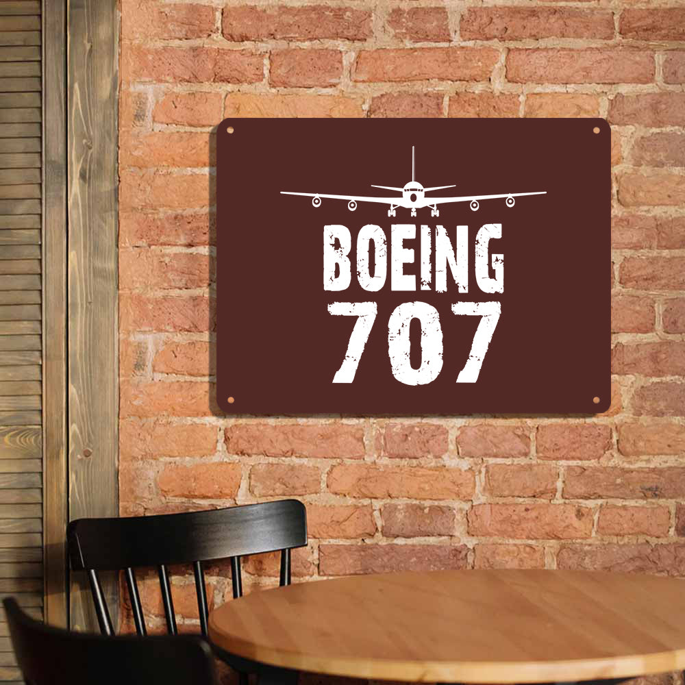 Boeing 707 & Plane Printed Metal Sign