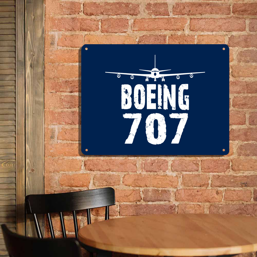 Boeing 707 & Plane Printed Metal Sign