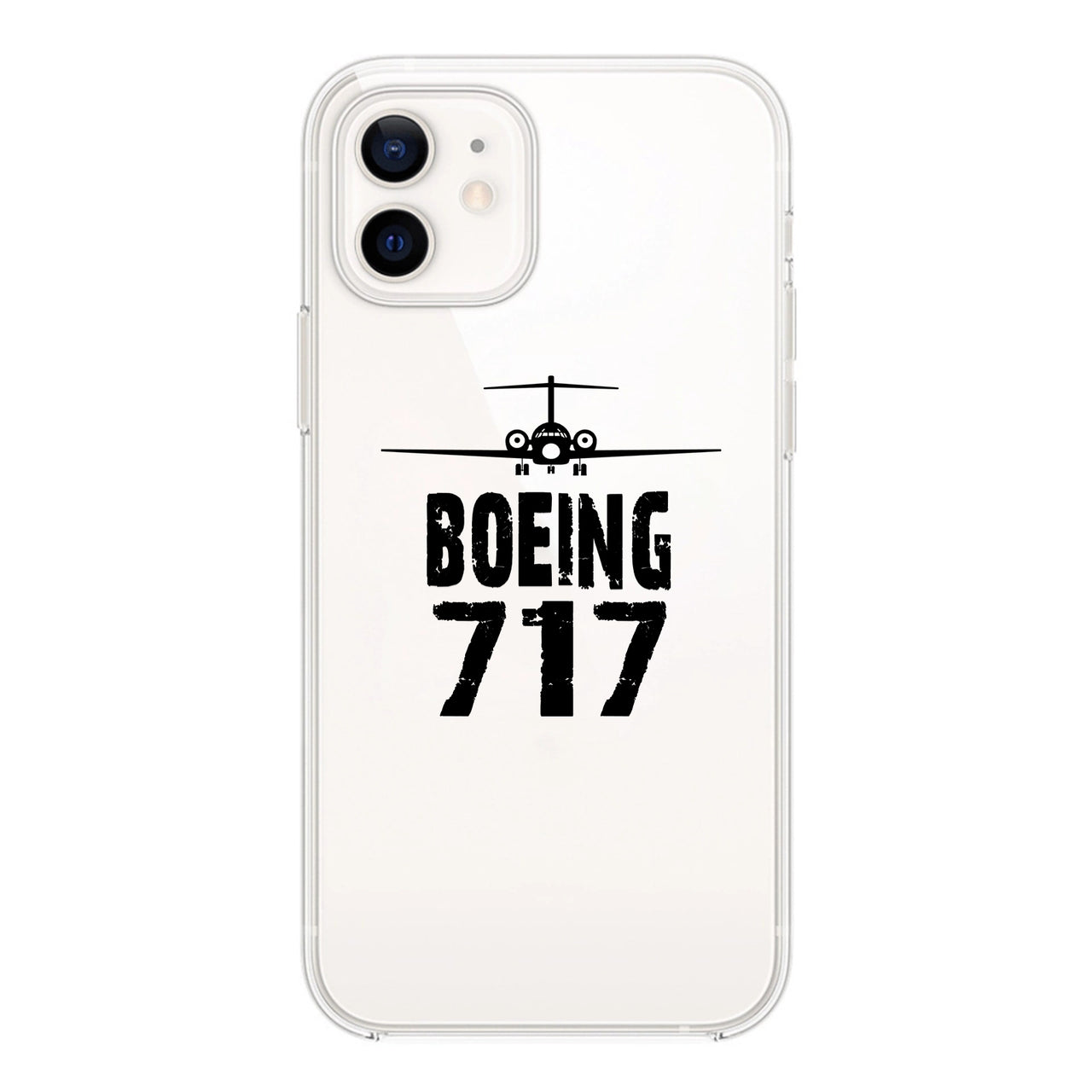 Boeing 717 & Plane Designed Transparent Silicone iPhone Cases