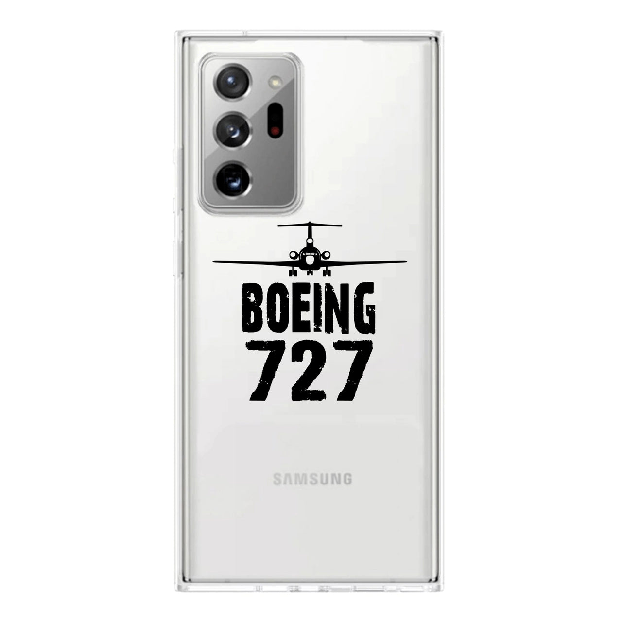 Boeing 727 & Plane Designed Transparent Silicone Samsung S & Note Cases
