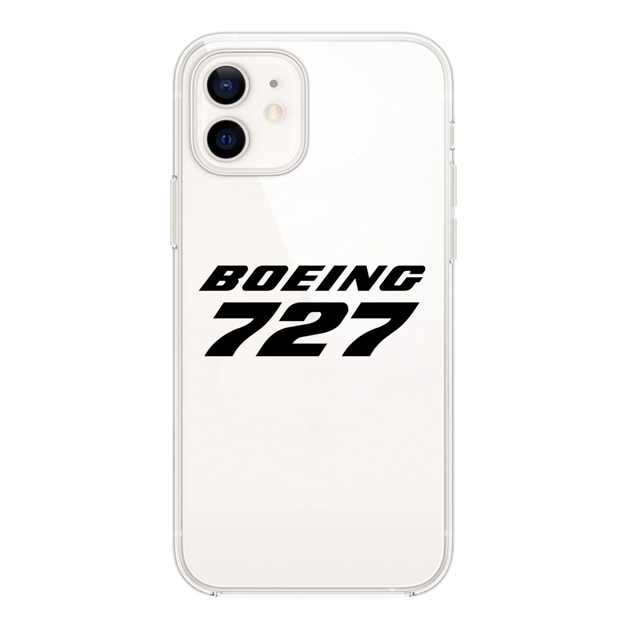 Boeing 727 & Text Designed Transparent Silicone iPhone Cases