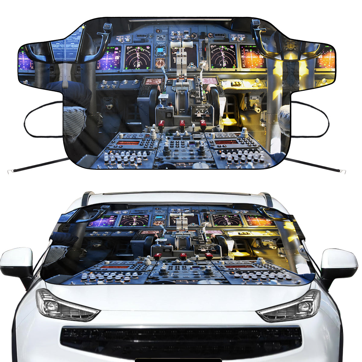 Boeing 737 Cockpit Designed Car Windshield Snow Covers