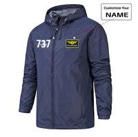 Thumbnail for Boeing 737 Designed Designed Rain Jackets & Windbreakers
