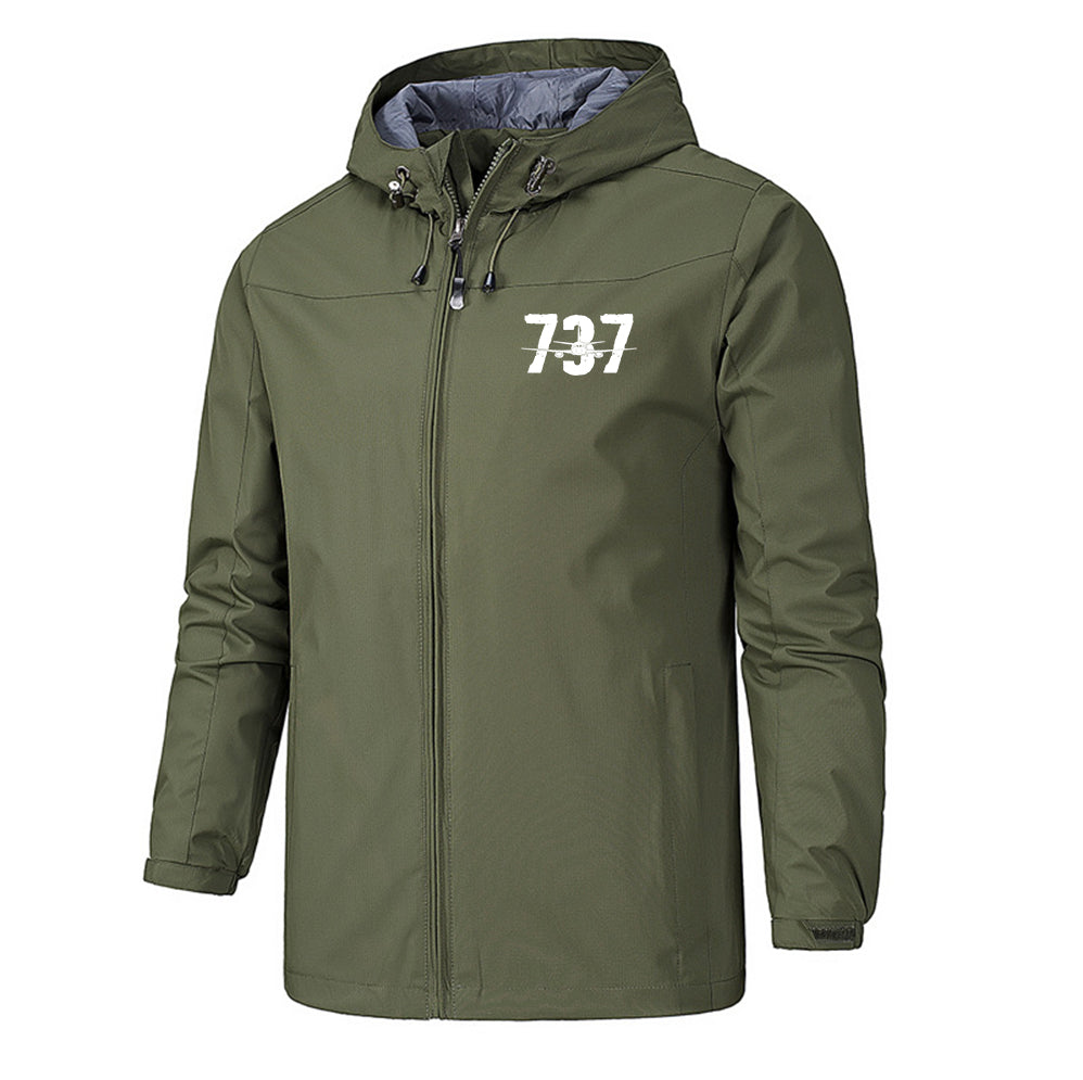 Boeing 737 Designed Designed Rain Jackets & Windbreakers