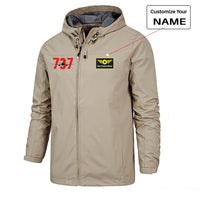 Thumbnail for Boeing 737 Designed Designed Rain Jackets & Windbreakers