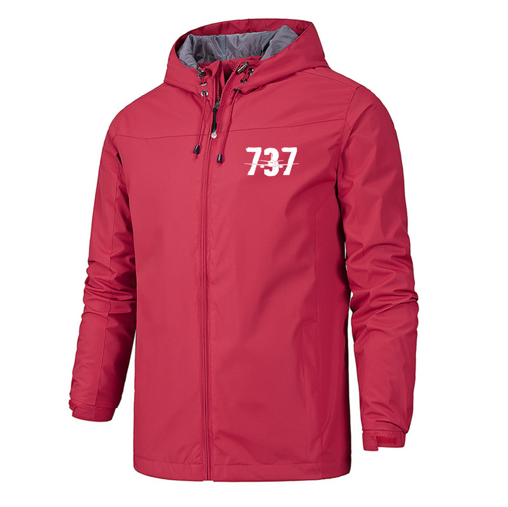 Boeing 737 Designed Designed Rain Jackets & Windbreakers