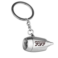 Thumbnail for Boeing 737 & Text Jet Engine Turbine Key Chains