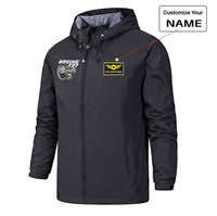 Thumbnail for Boeing 737+Text & CFM LEAP-1 Engine Designed Rain Jackets & Windbreakers