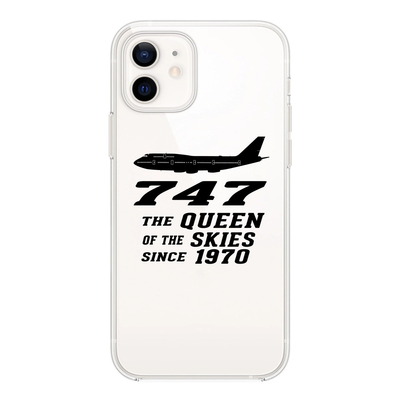 Boeing 747 - Queen of the Skies (2) Designed Transparent Silicone iPhone Cases