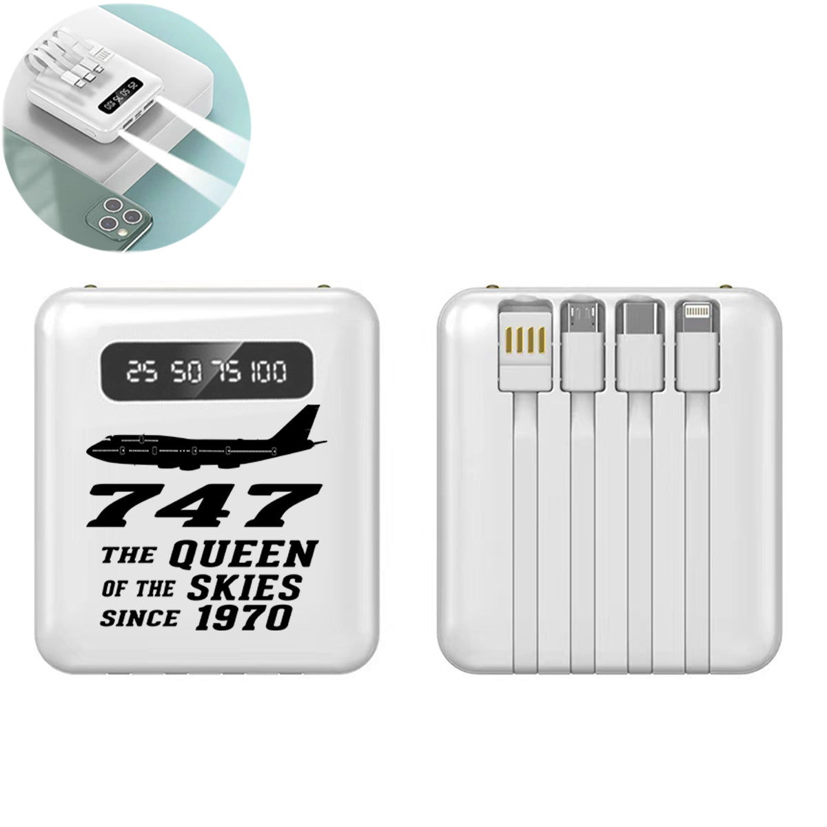 Boeing 747 - Queen of the Skies (2) Designed 10000mAh Quick Charge Powerbank