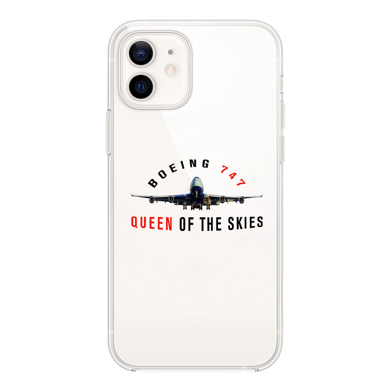 Boeing 747 Queen of the Skies Designed Transparent Silicone iPhone Cases