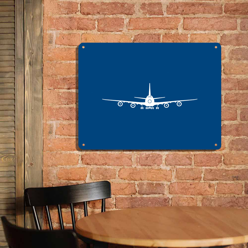 Boeing 747 Silhouette Printed Metal Sign