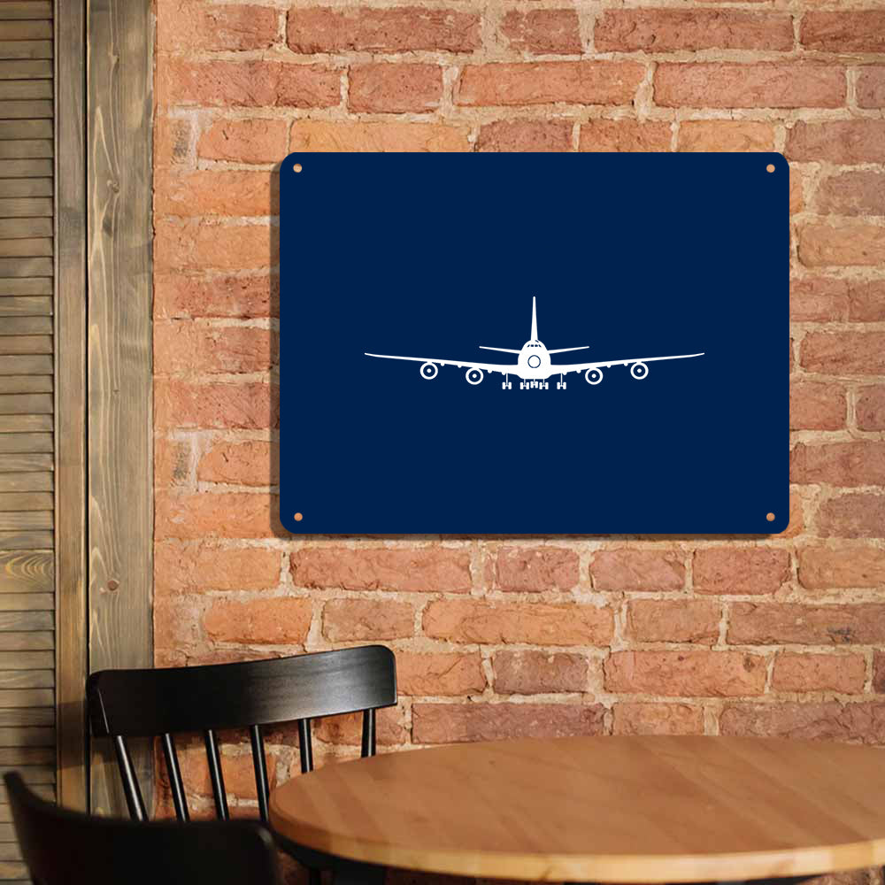Boeing 747 Silhouette Printed Metal Sign