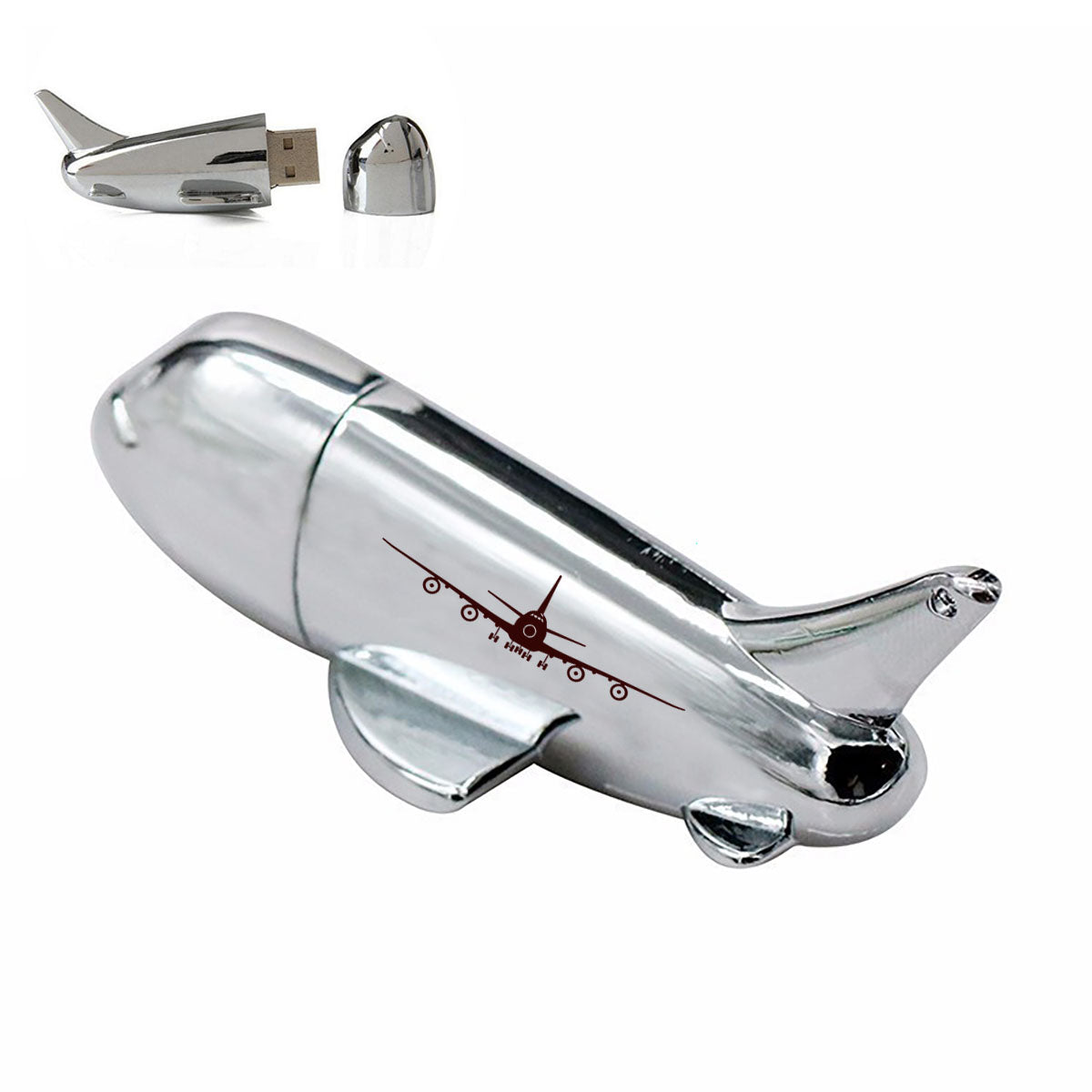 Boeing 747 Silhouette Designed Airplane Shape USB Drives