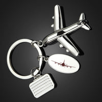 Thumbnail for Boeing 747 Silhouette Designed Suitcase Airplane Key Chains