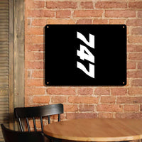 Thumbnail for Boeing 747 Text Printed Metal Sign