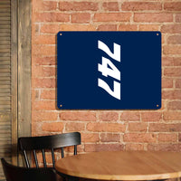 Thumbnail for Boeing 747 Text Printed Metal Sign