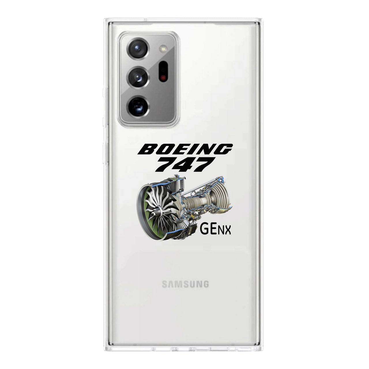 Boeing 747 & GENX Engine Transparent Silicone Samsung A Cases