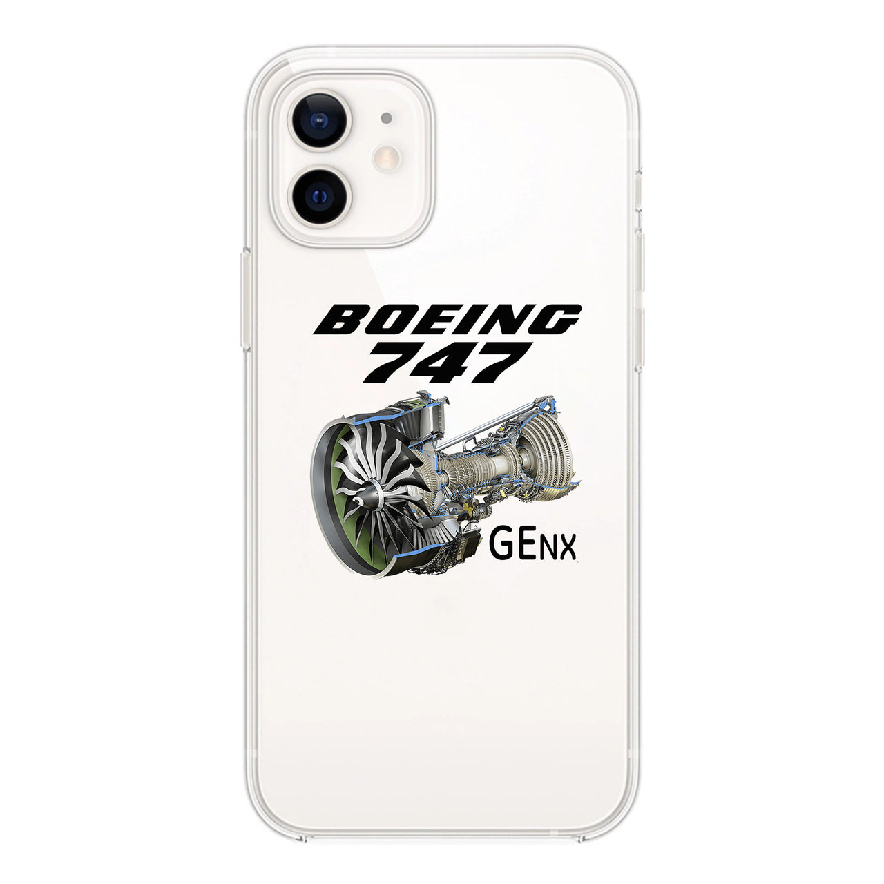 Boeing 747 & GENX Engine Designed Transparent Silicone iPhone Cases