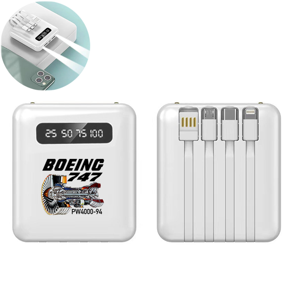 Boeing 747 & PW4000-94 Engine Designed 10000mAh Quick Charge Powerbank