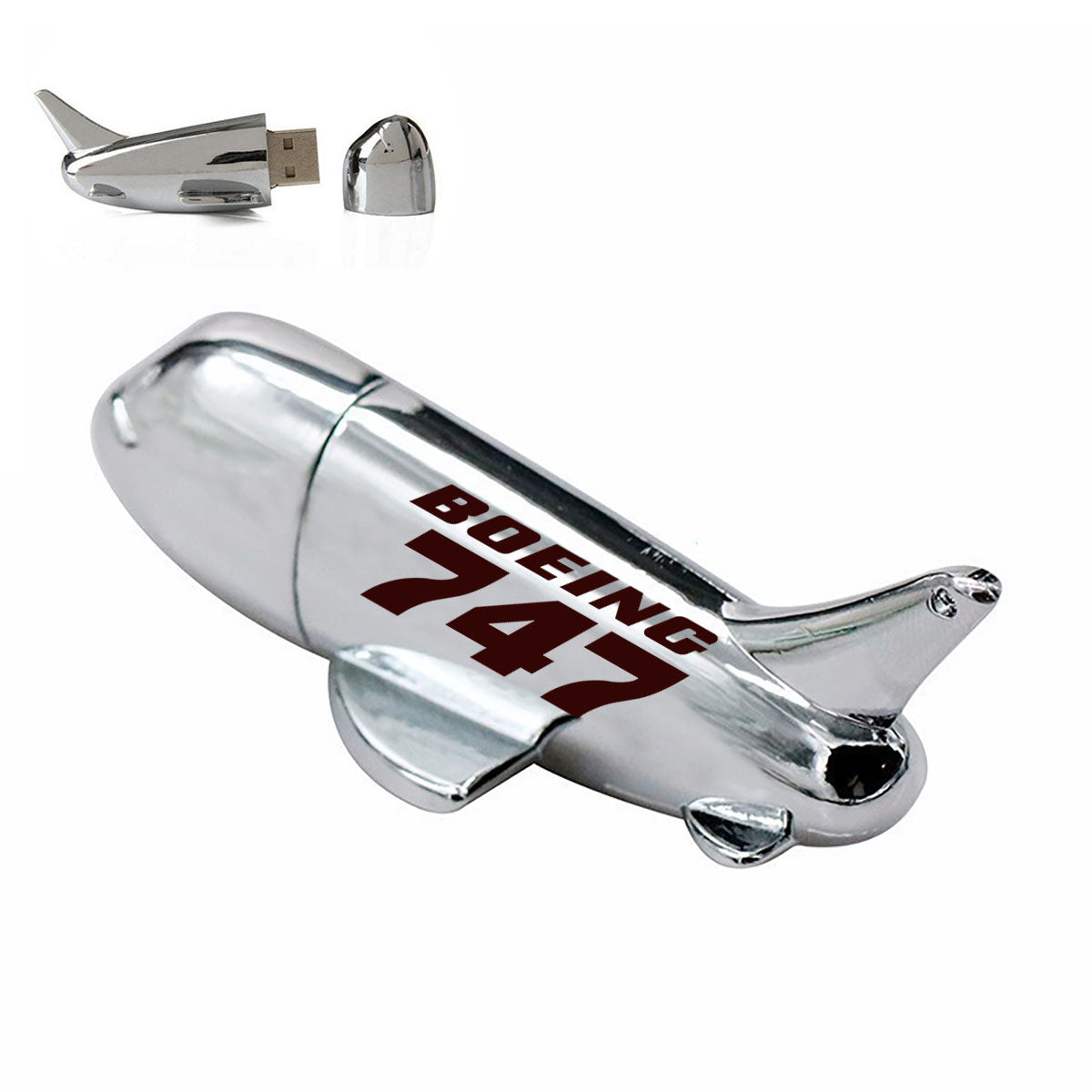 Boeing 747 & Text Designed Airplane Shape USB Drives