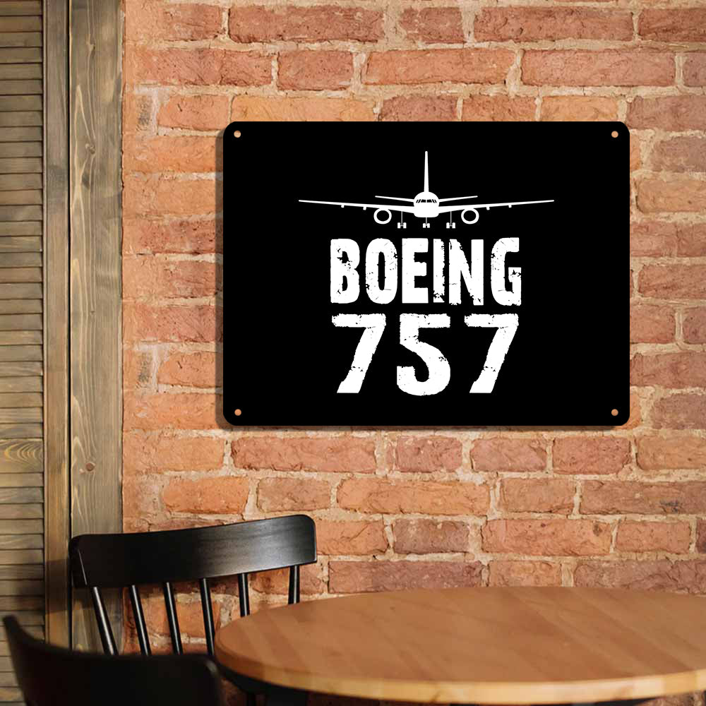 Boeing 757 & Plane Printed Metal Sign