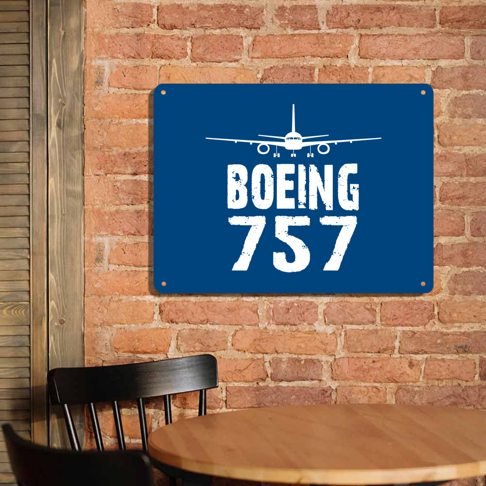 Boeing 757 & Plane Printed Metal Sign