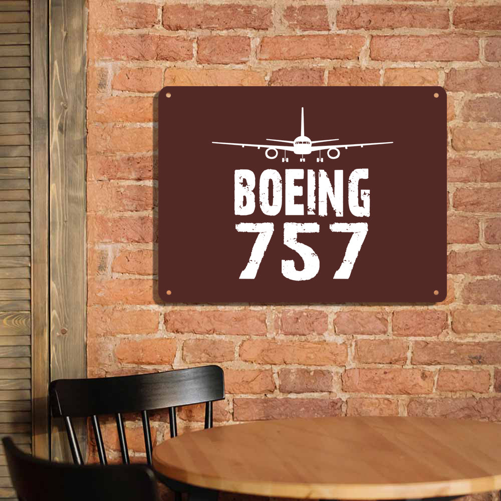 Boeing 757 & Plane Printed Metal Sign