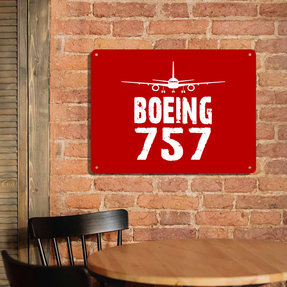 Boeing 757 & Plane Printed Metal Sign