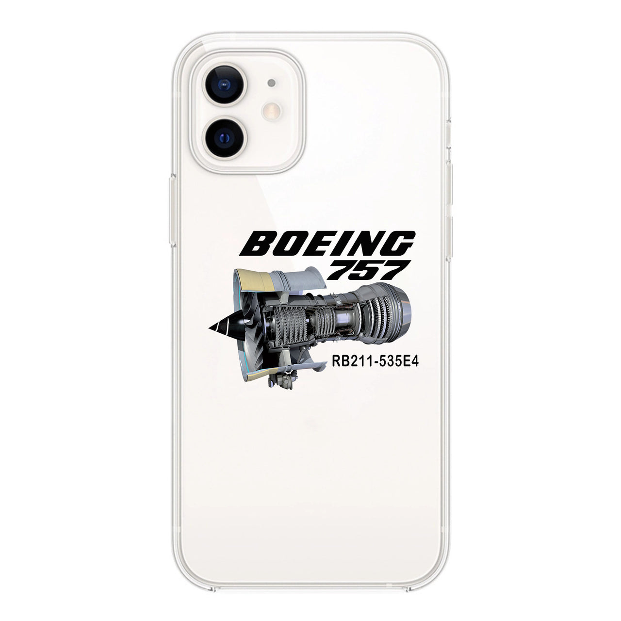 Boeing 757 & Rolls Royce Engine (RB211) Designed Transparent Silicone iPhone Cases