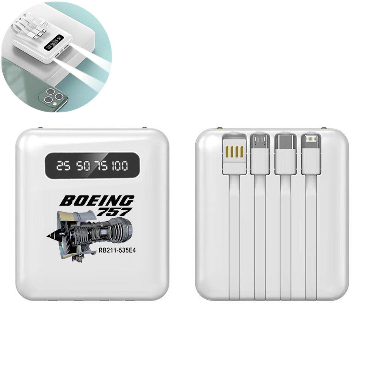 Boeing 757 & Rolls Royce Engine (RB211) Designed 10000mAh Quick Charge Powerbank