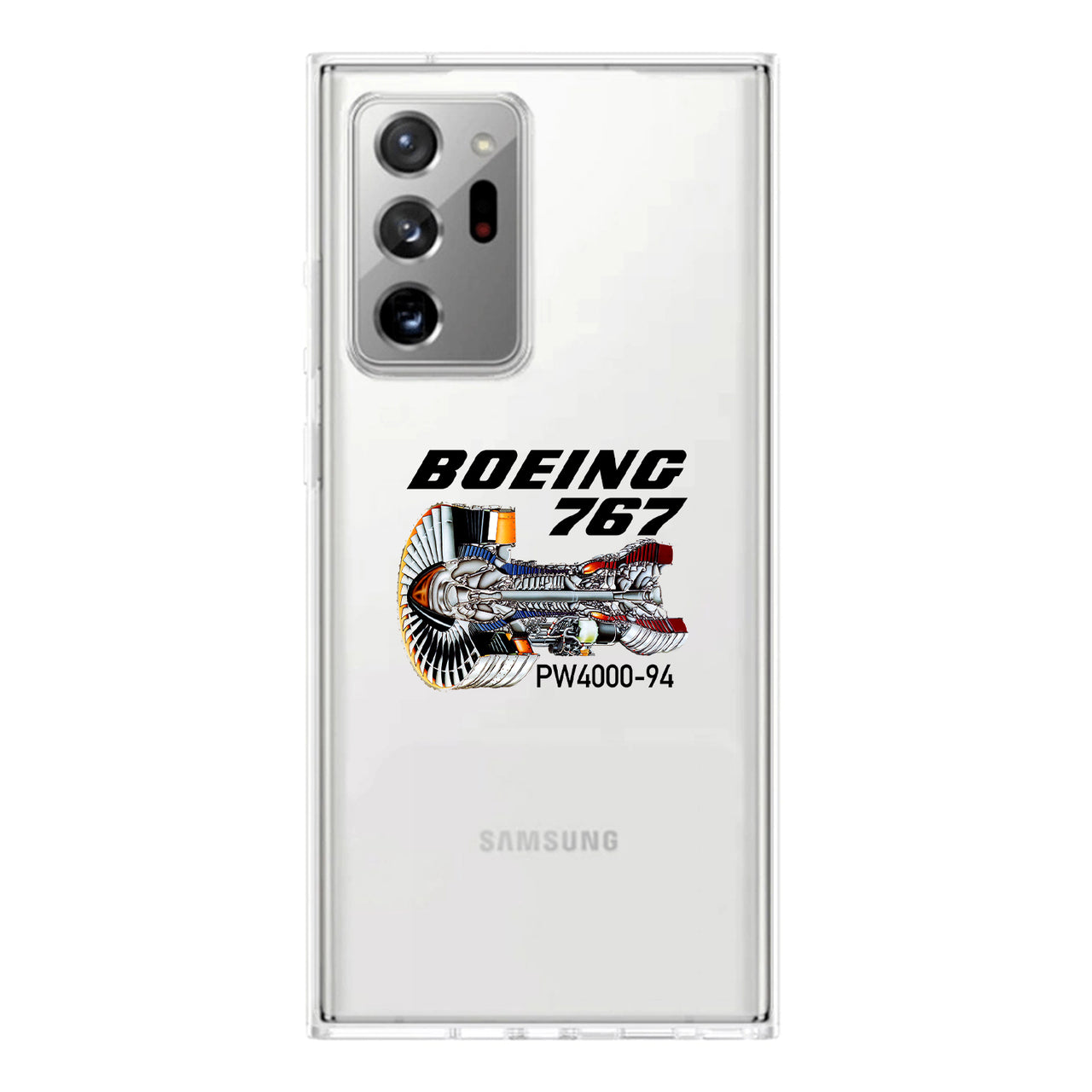 Boeing 767 Engine (PW4000-94) Transparent Silicone Samsung A Cases