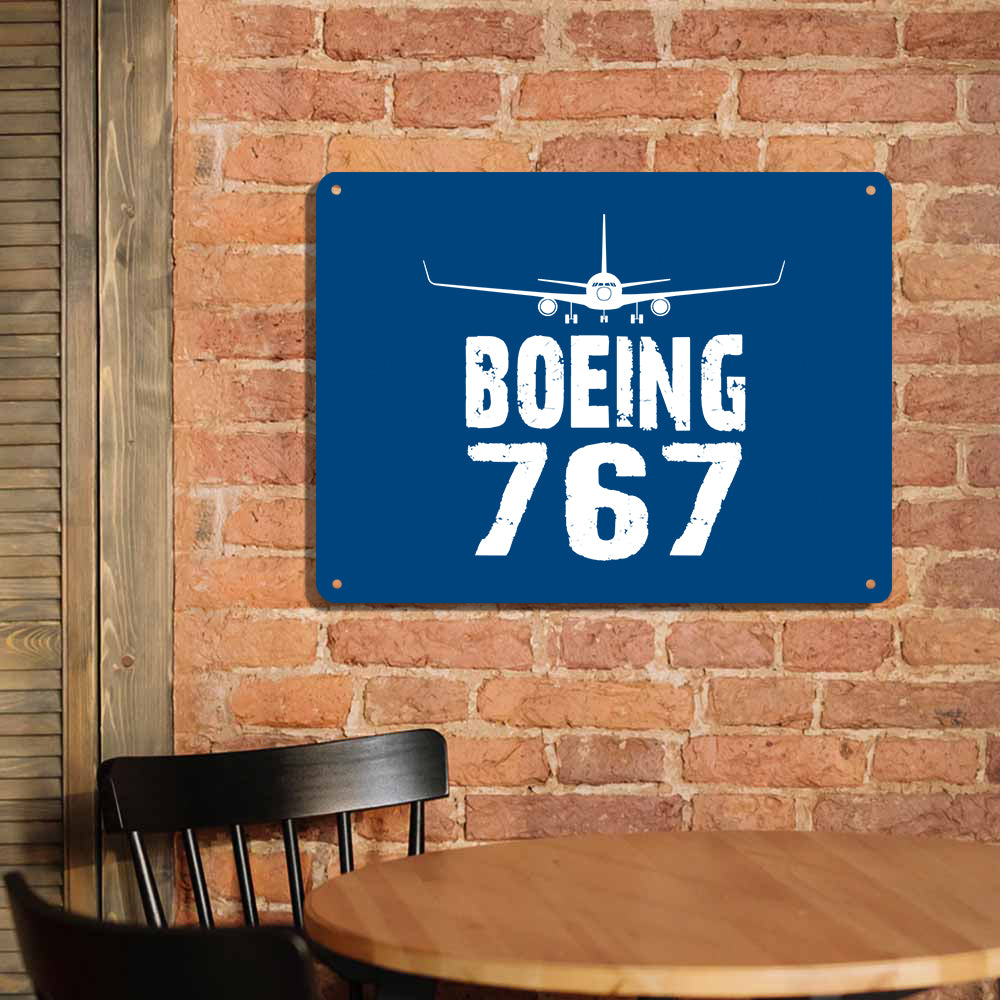 Boeing 767 & Plane Printed Metal Sign