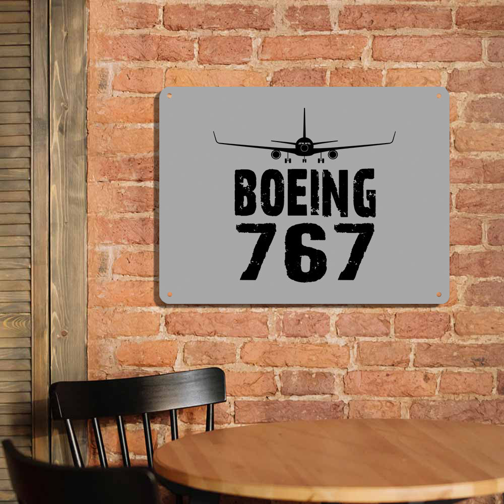 Boeing 767 & Plane Printed Metal Sign