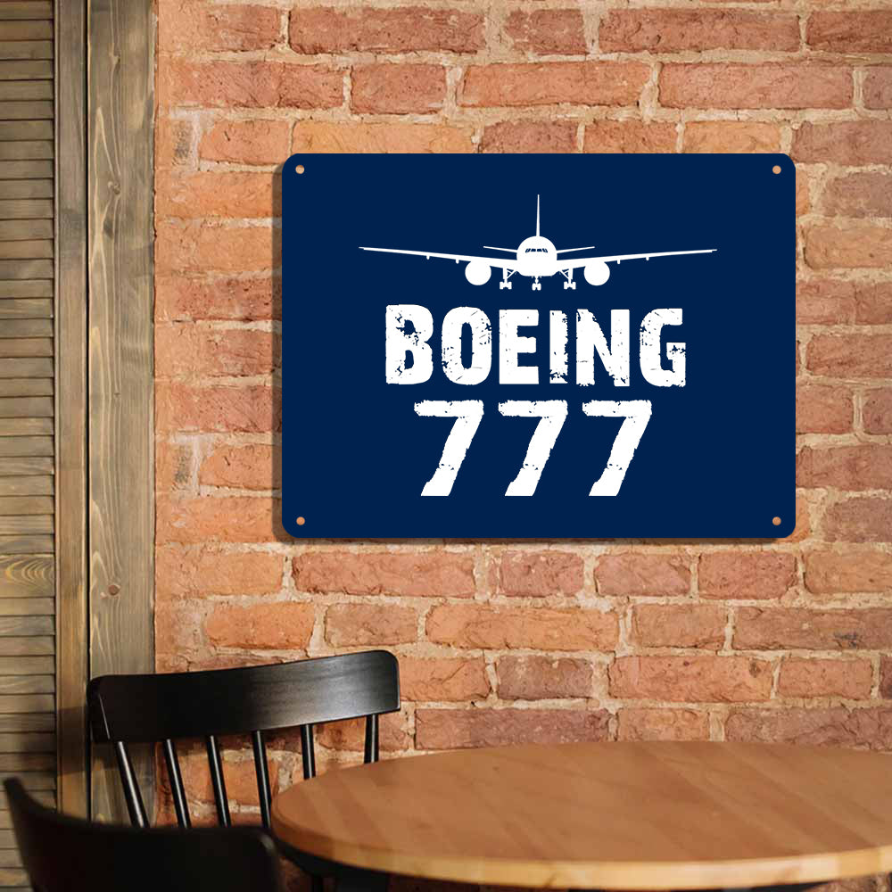 Boeing 777 & Plane Printed Metal Sign