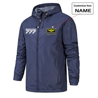 Thumbnail for Boeing 777 & Text Designed Rain Jackets & Windbreakers