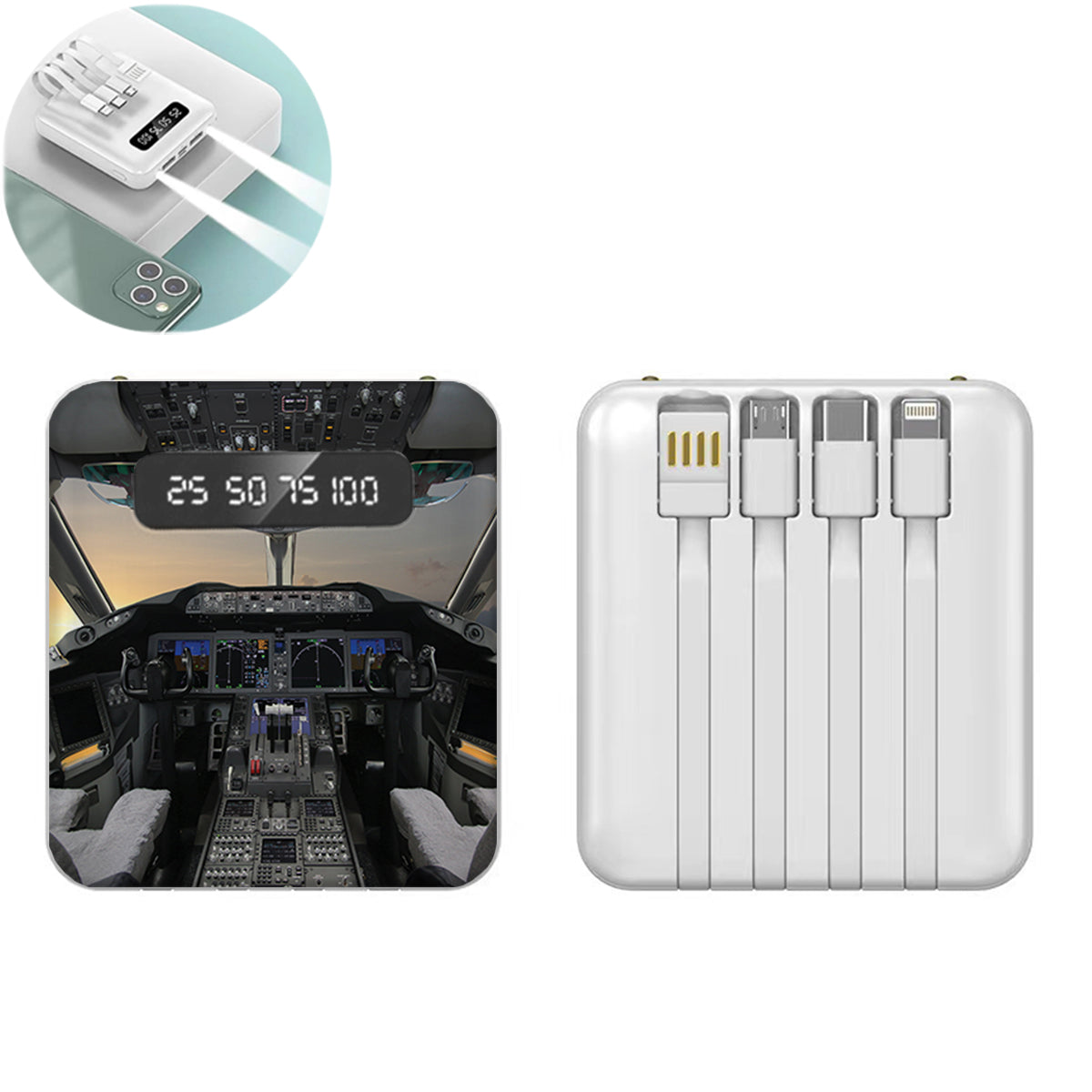 Boeing 787 Cockpit Designed 10000mAh Quick Charge Powerbank