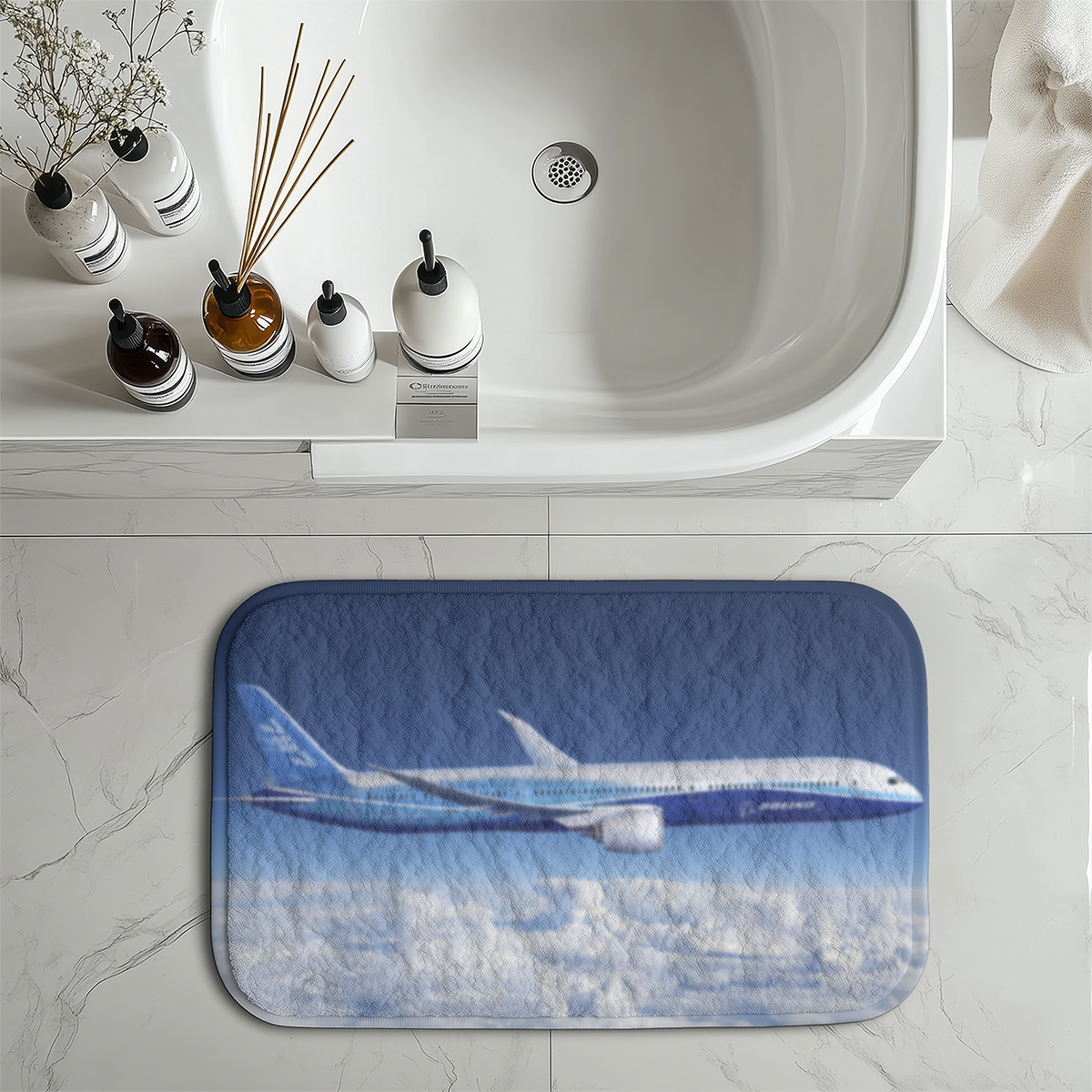 Boeing 787 Dreamliner Designed Bath Mats