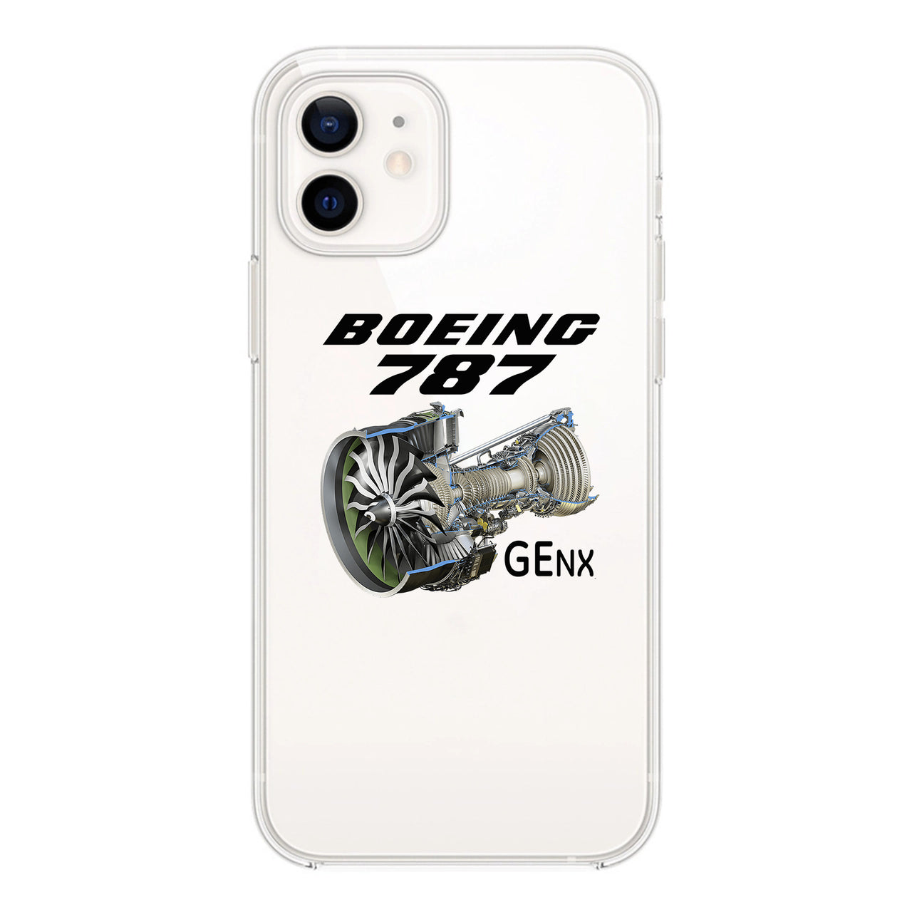 Boeing 787 & GENX Engine Designed Transparent Silicone iPhone Cases