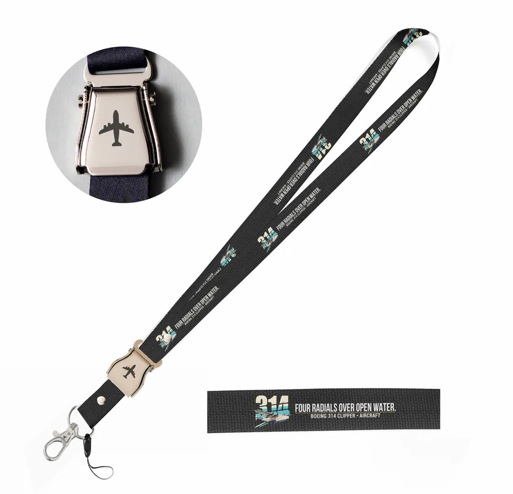 Boeing 314 Clipper seat belt lanyard - black
