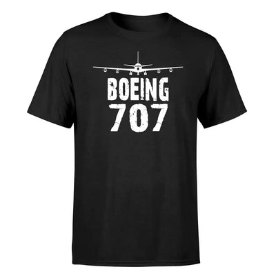Boeing 707 & Plane design on black single side