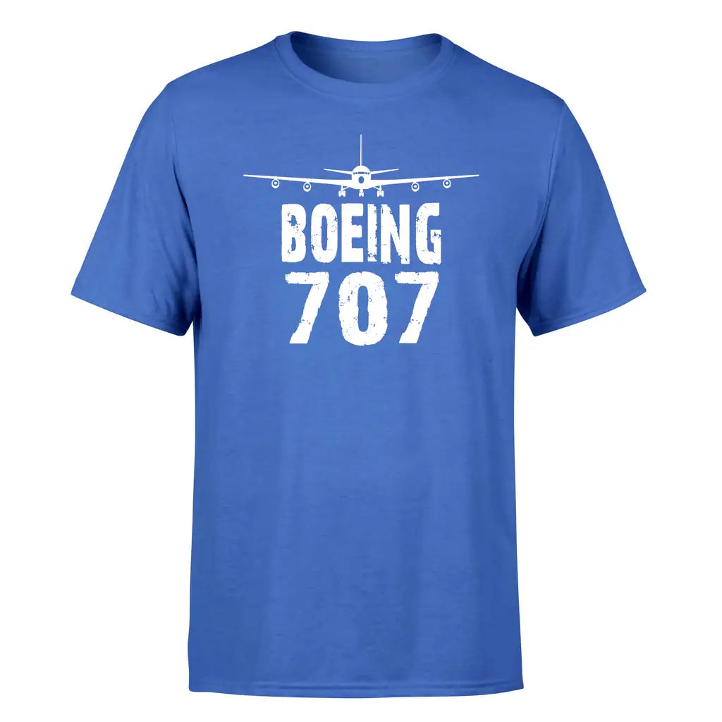 Boeing 707 & Plane design on blue single side