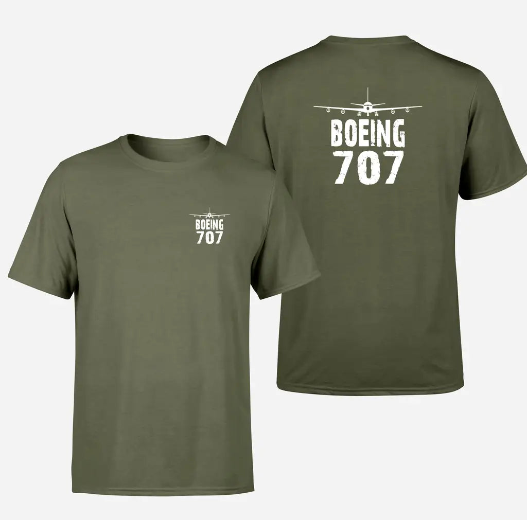 Boeing 707 & Plane design on green army double side