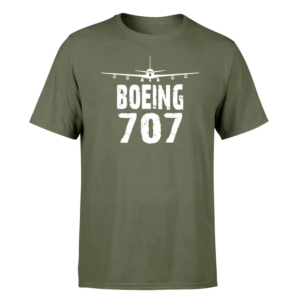 Boeing 707 & Plane design on green army single side