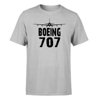 Thumbnail for Boeing 707 & Plane design on light gray single side