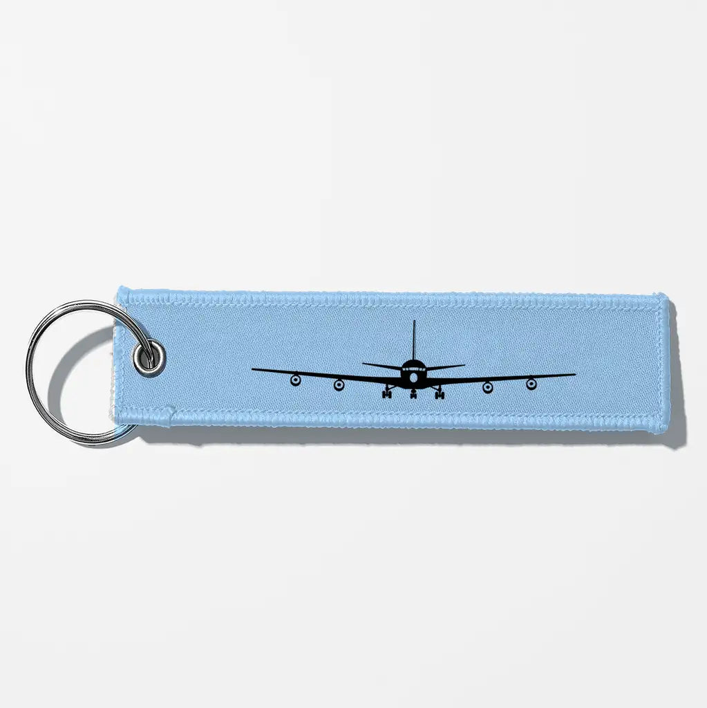 Boeing 707 Silhouette Key Chains - Light Blue