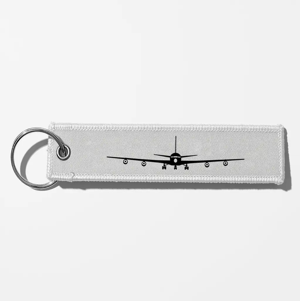 Boeing 707 Silhouette Key Chains - White