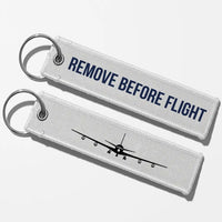 Thumbnail for Boeing 707 Silhouette Key Chains - White - Remove Before Flight
